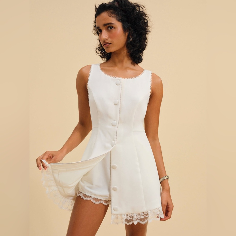 For Love And Lemons White Mini Dress